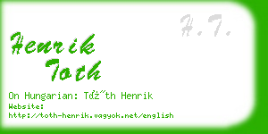henrik toth business card